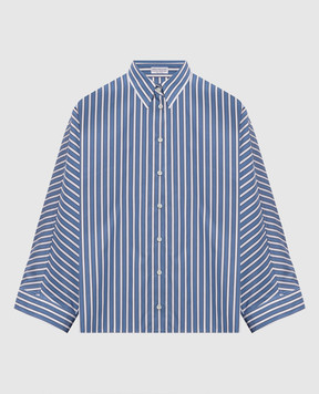 Brunello Cucinelli Blue striped shirt MH749MX716