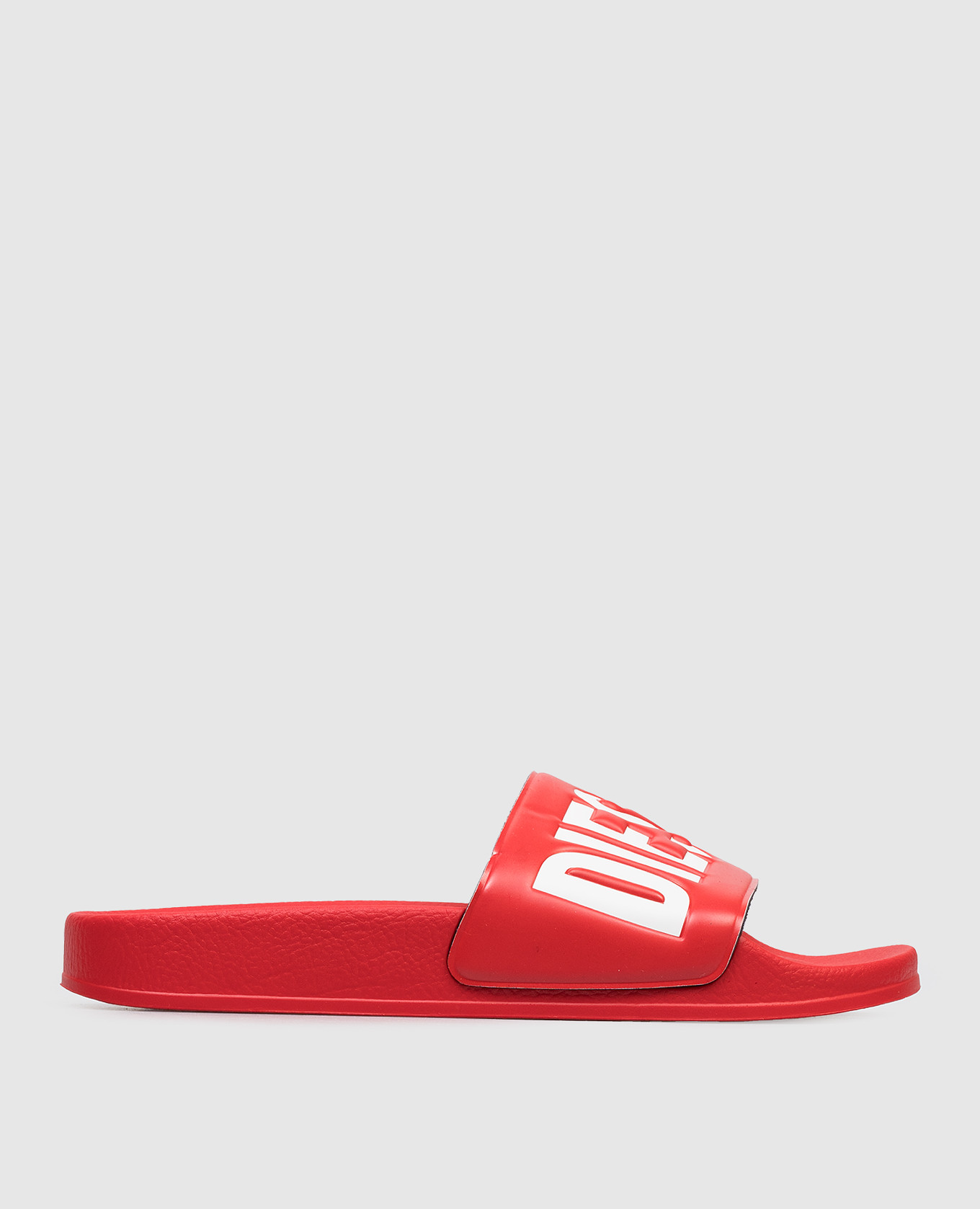 Children's red sliders with embossed logo
