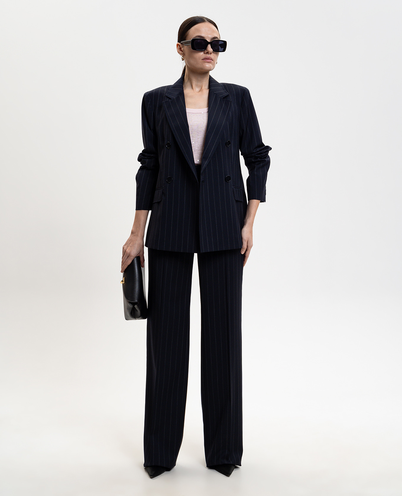 

ENFASI blue striped wool pants Max Mara