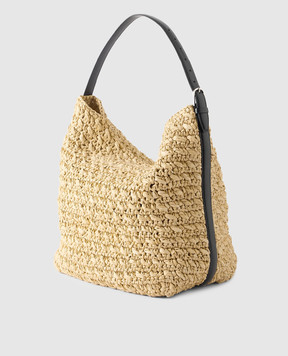 Toteme Beige raffia bag 262WAL853FB0647