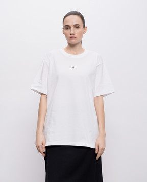 Y`S Yamamoto White T-shirt with monogram embroidery YKT46134