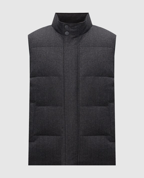 Canali Grey wool down vest SG03516O41123