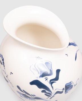SELETTI White porcelain vase FLORAL DELFT 11292