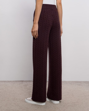 Agnona Burgundy cashmere sweatpants K7120106K080Q