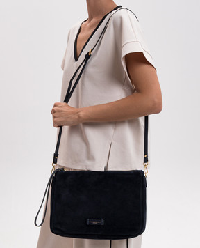 Gianni Chiarini Blue suede Nora bag BS10225CMPL