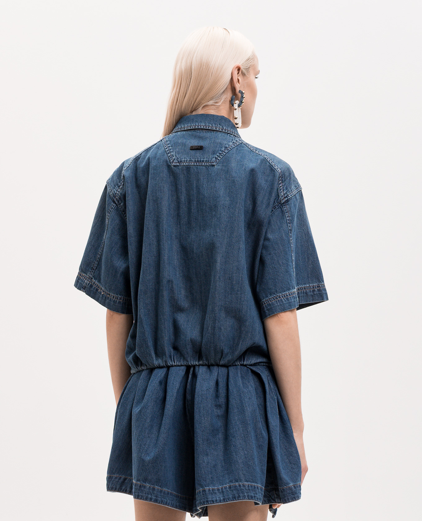 

Blue denim jacket with short sleeves Juun.j