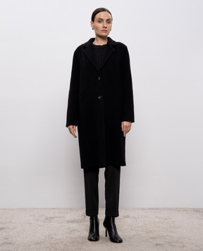 Peserico Black coat with wool and cashmere S20174E03195