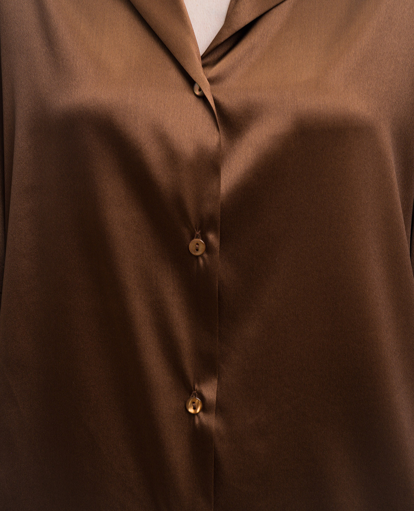 Brown silk blouse Solotre 5