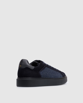 Doucal's Blue combination sneakers DU3322ALEXPJ881