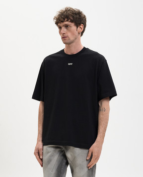 Off-White Black T-shirt with OFF logo 44MAA120S26J00Y