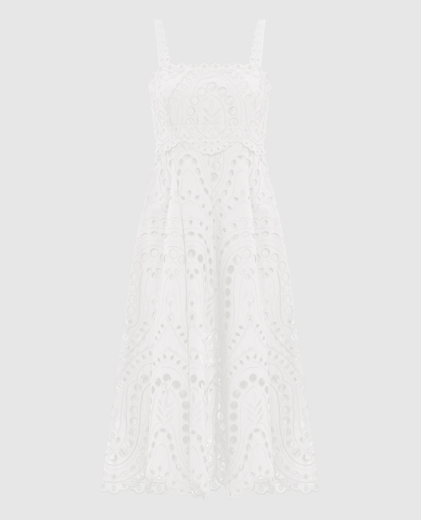White Glimmer Midi Dress