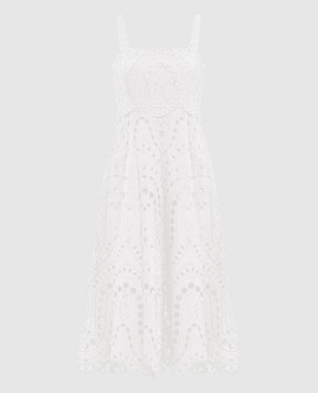 Charo Ruiz White Glimmer Midi Dress 263611