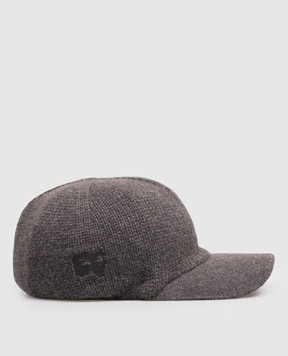 Marco Pescarolo Bufera gray cashmere cap BUFERA54M04