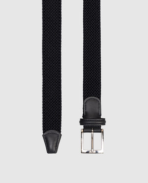 Kiton Blue braided belt USC3601N01357