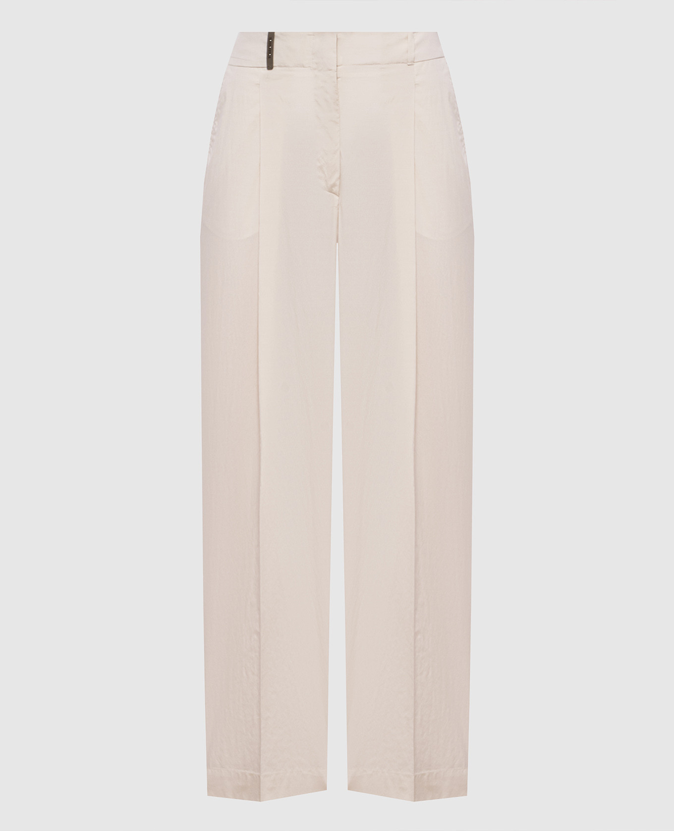 Beige pants with logo patch Peserico