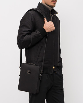 Stefano Ricci Black leather bag with emblem ND233GTUVD