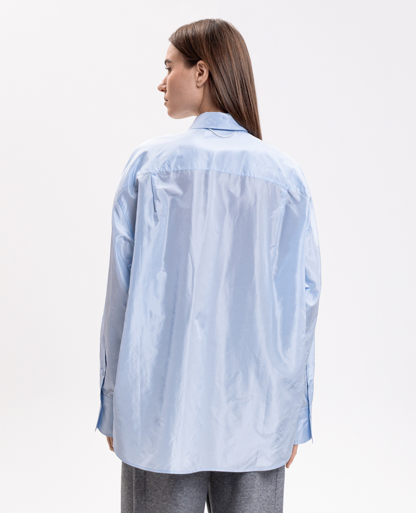 Blue silk shirt Carven 4