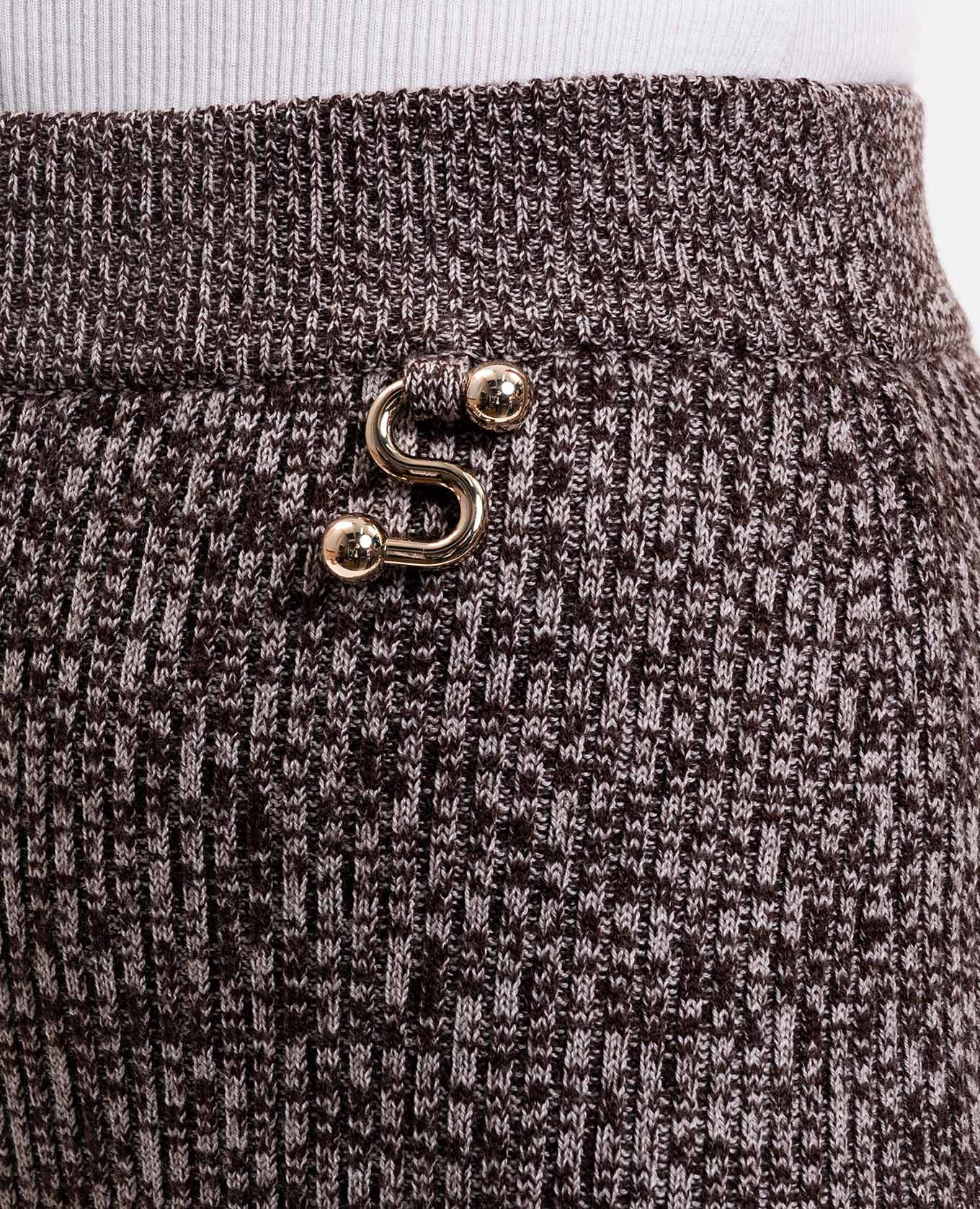 Brown VELO ribbed wool flared pants Max Mara Sportmax 5