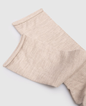 Brunello Cucinelli Beige socks with cashmere M64945019
