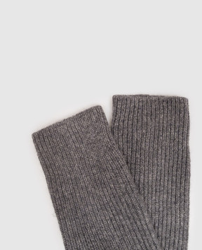 LISA YANG Gray cashmere socks Zera 4025100
