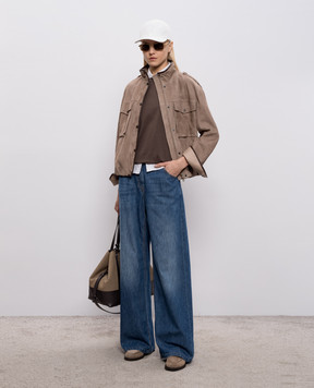 Brunello Cucinelli Brown suede jacket MPCAI7787