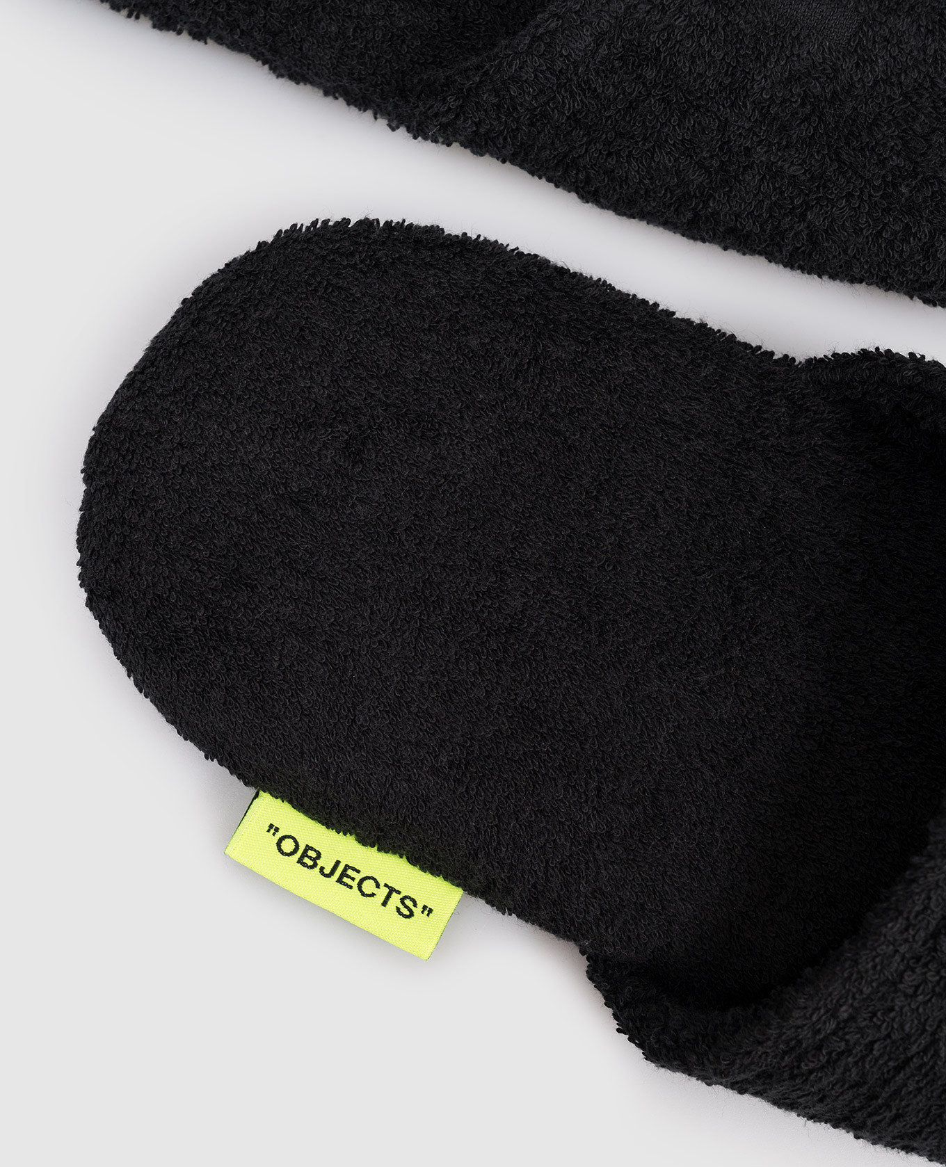 

Black terry slippers with emblem Off-White