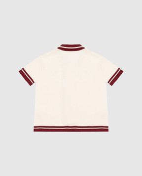 Dolce&Gabbana Ivory children's shirt with monogram embroidery L4KWG9JGMIX814