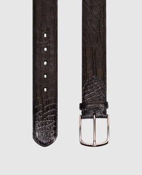 Enrico Mandelli Black crocodile leather belt MDL0207610