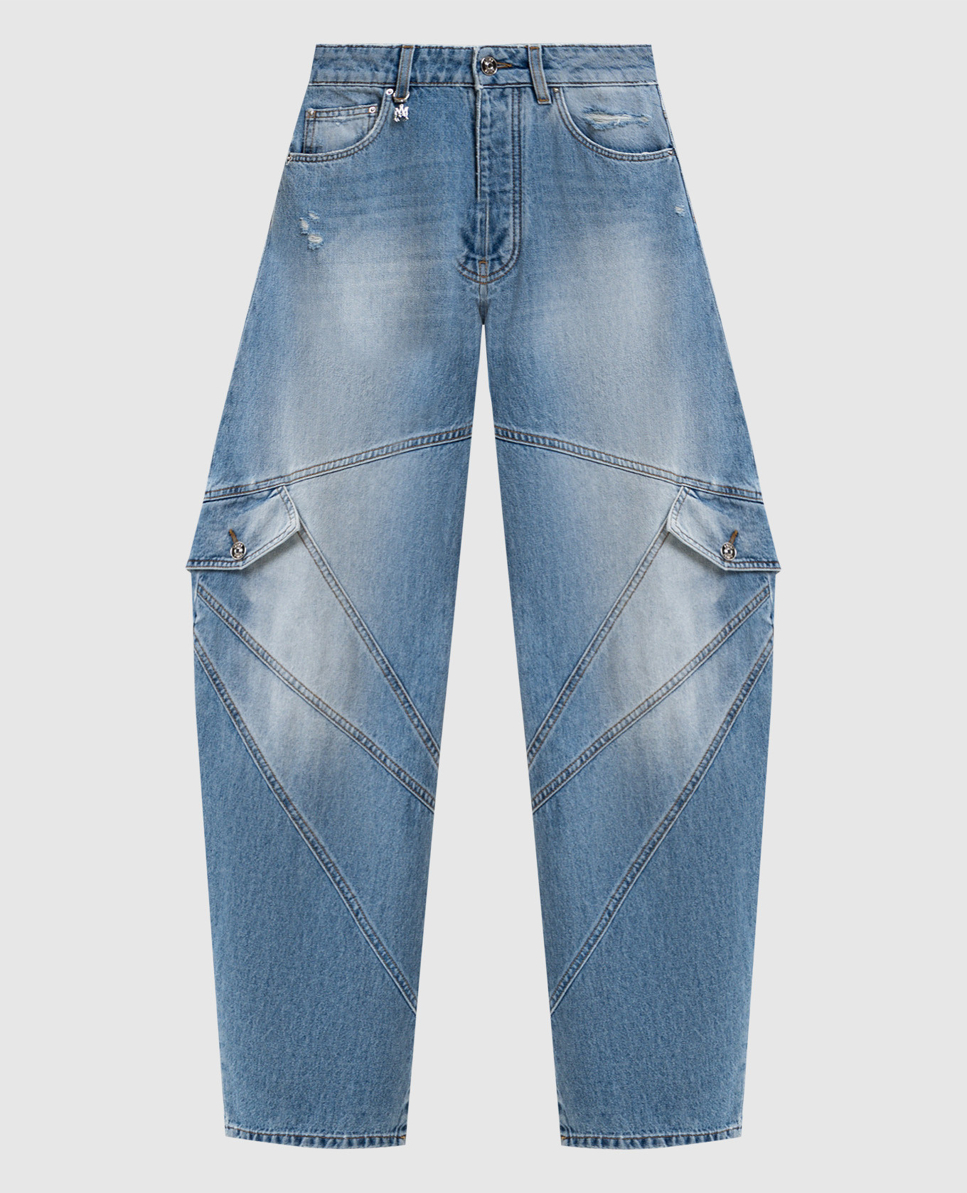 Blue banana jeans with a frayed effect AMIRI