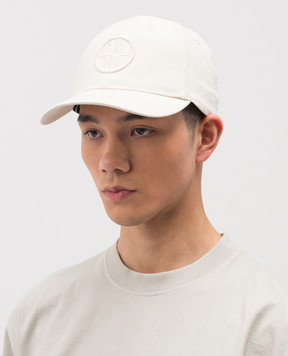 Stone Island White cap with logo L1S159100013S0248