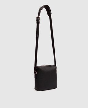 Stefano Ricci Black leather bag with metal emblem ND155TPVDVH