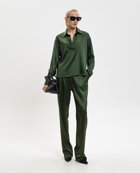 Tom Ford Green silk pants PAW683FAX881