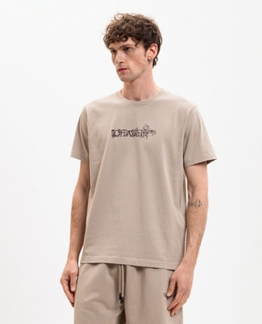 Off-White Beige Heraldic Arrow T-shirt 44MAA027S26J008