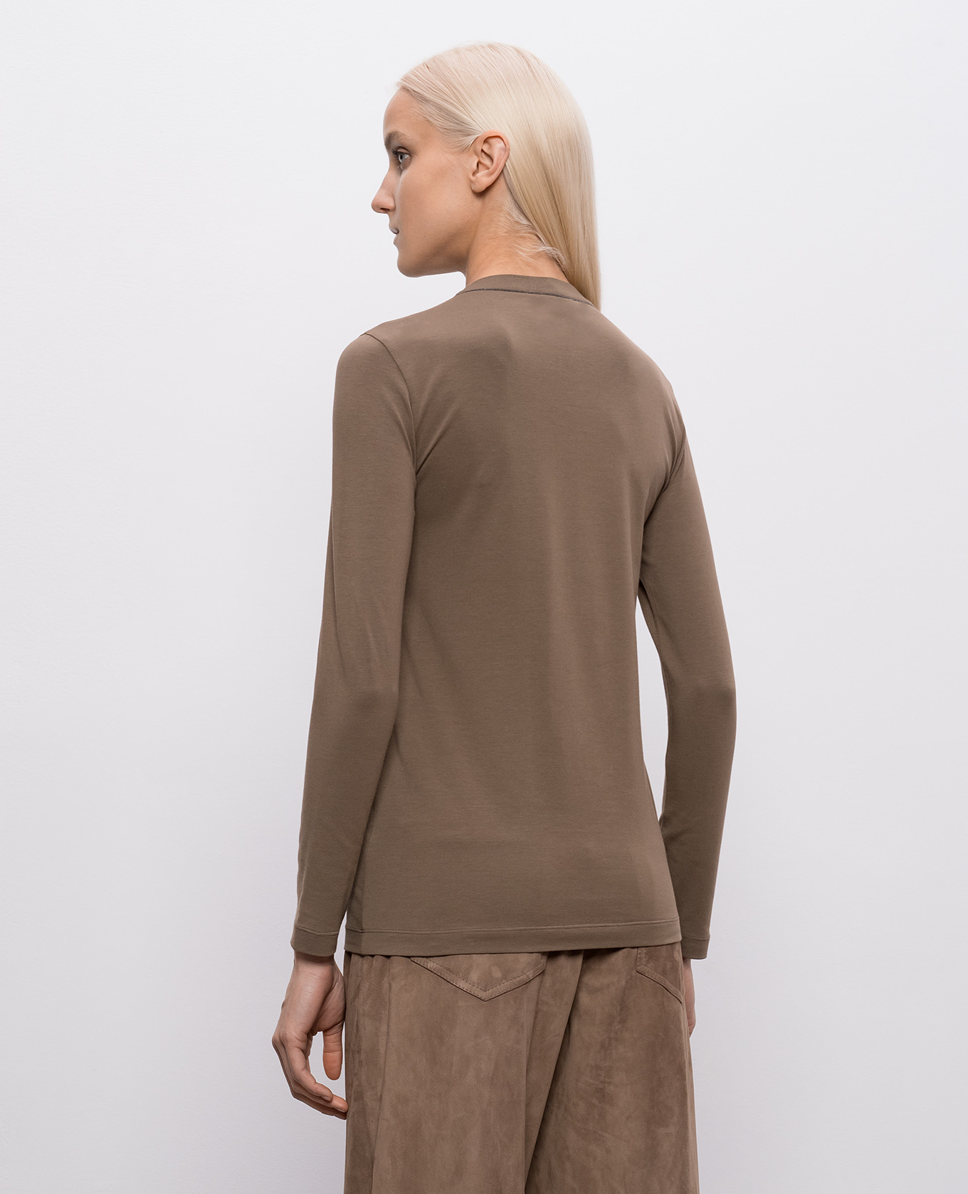 Brown long sleeve with monil chain Brunello Cucinelli 4