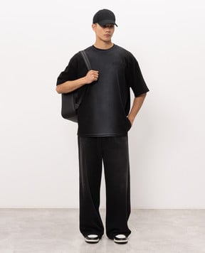 AMIRI Black T-shirt with embroidered logo AMTOJR1157