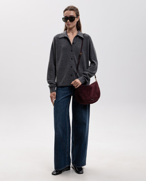 Toteme Gray cashmere cardigan 243WRT0347YA0016