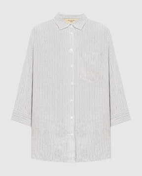 Max Mara Weekend PANETTO white striped linen shirt WKDPANETTO