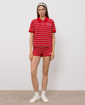 Sporty & Rich Red striped shorts SH071710326RE33