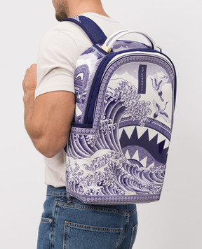 Sprayground Children's glossy backpack PORCELAIN WAVE 910B8785NSZ
