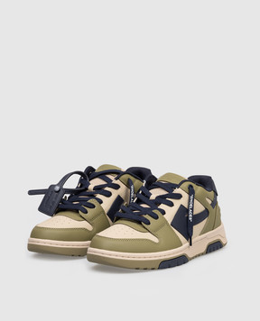 Off-White Out Of Office khaki children's sneakers OBIA011S26LEA001