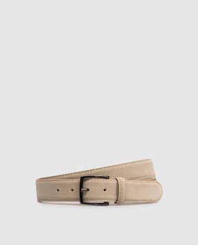 Peserico Beige suede belt with logo R72034C0CC775