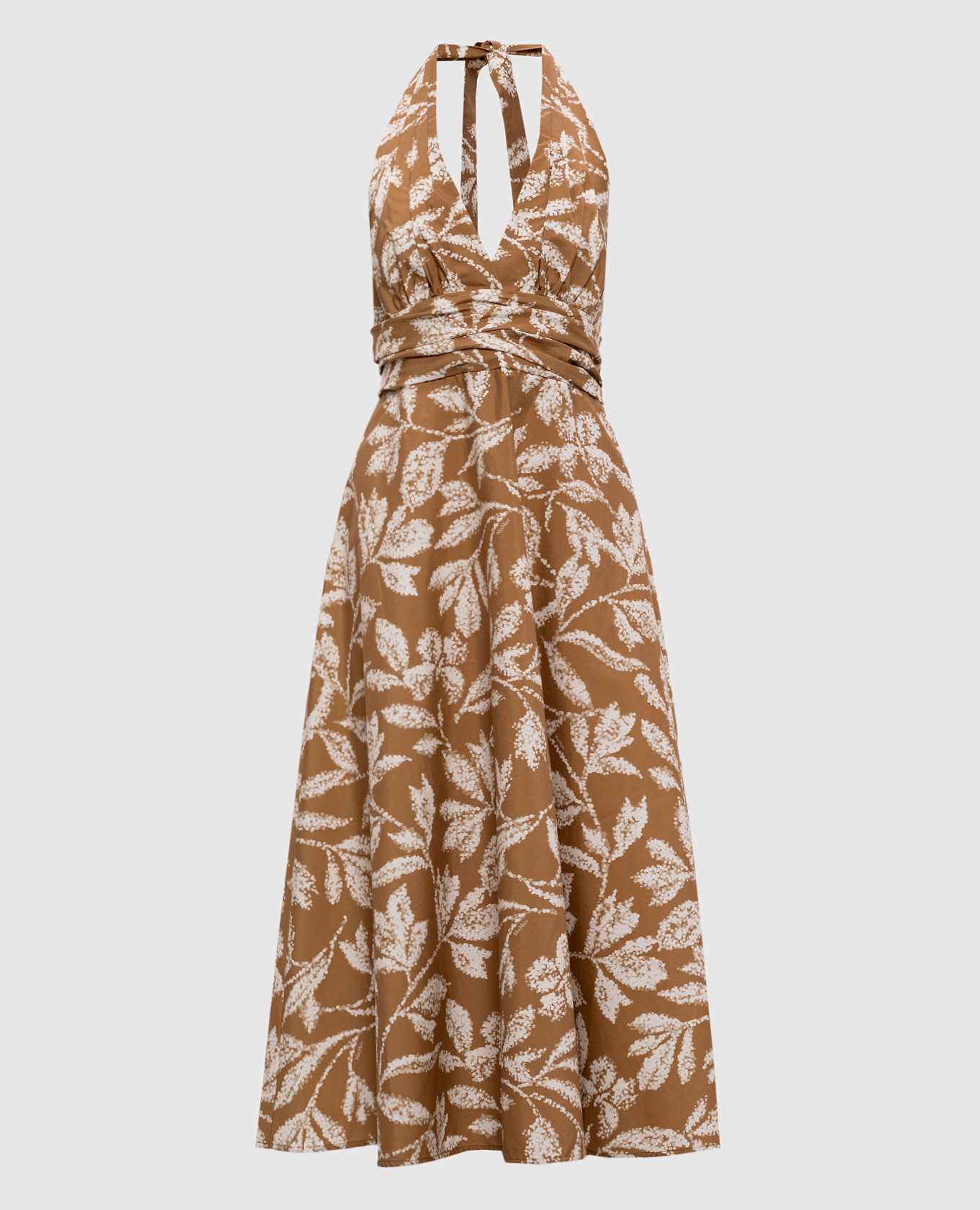 

Brown BELLA dress with an open back Max Mara