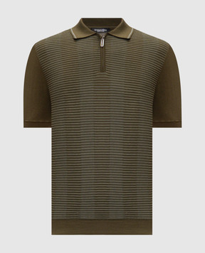 Stefano Ricci Green polo with silk K818104P31F26170