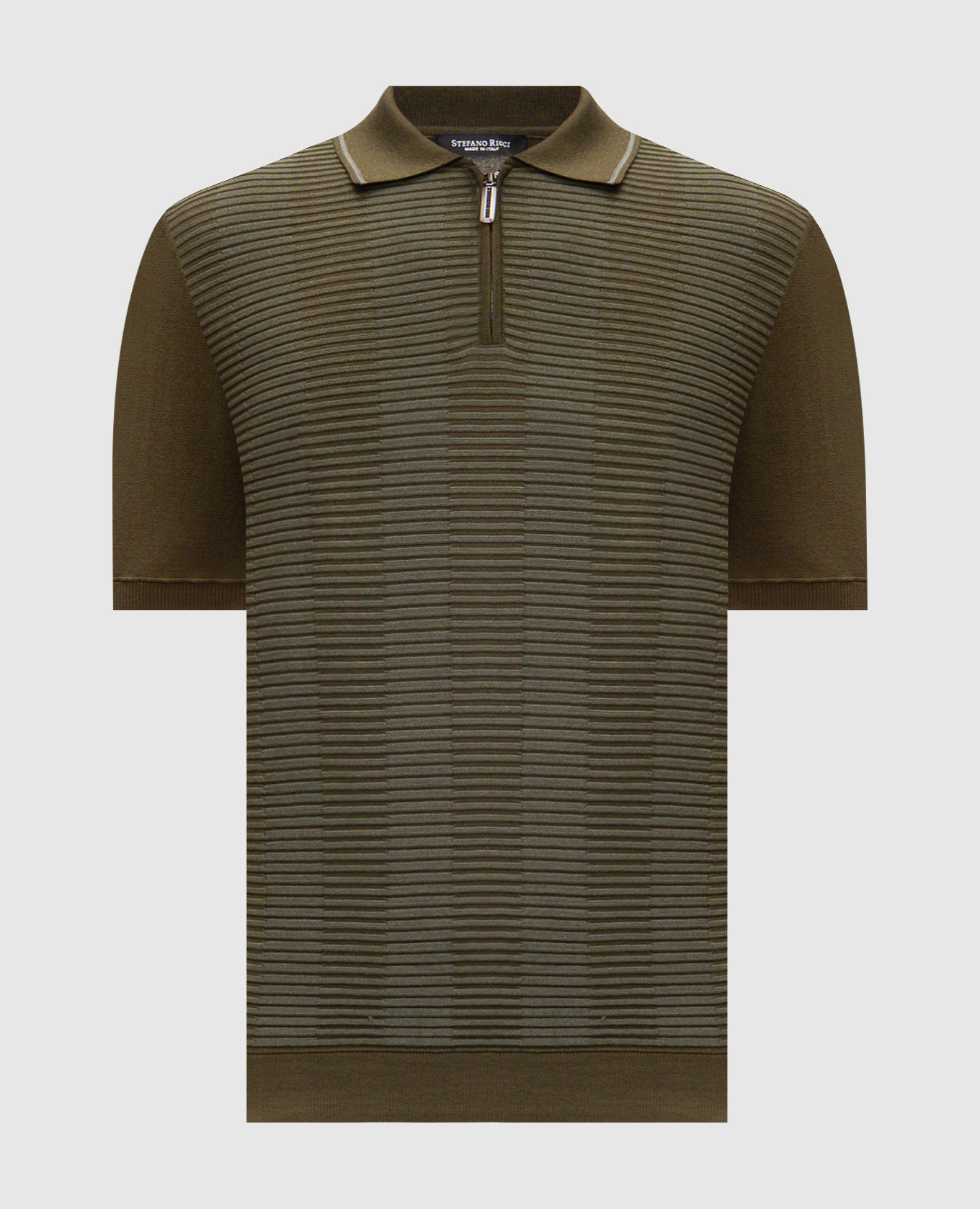 Green polo with silk