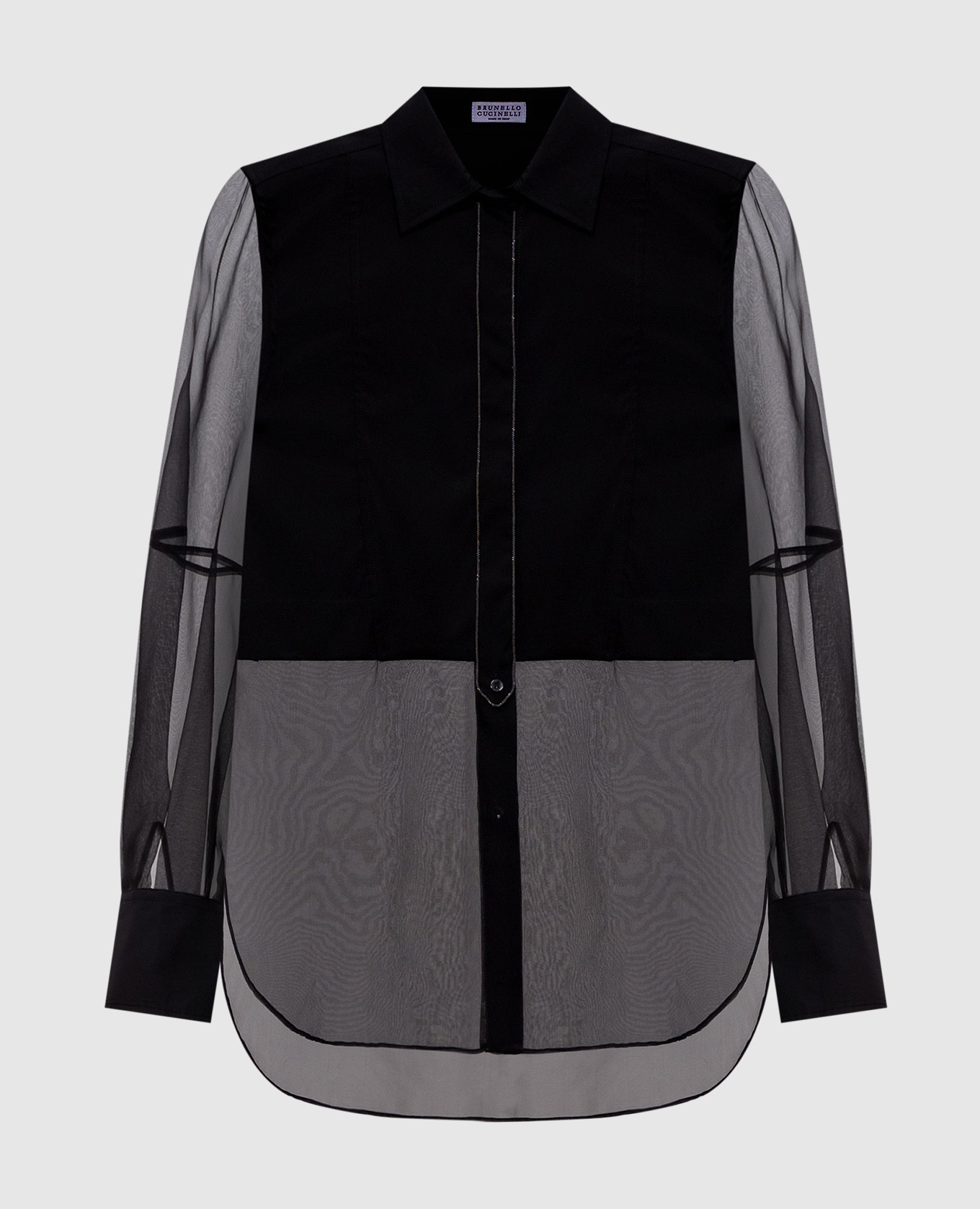 

Black blouse with monil chain Brunello Cucinelli