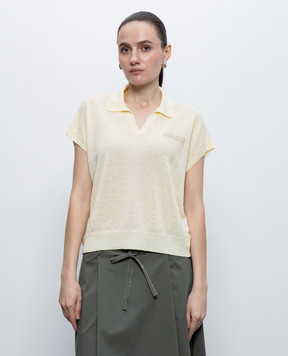 Peserico Yellow top with linen S99178F129056V