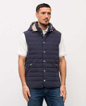 Brunello Cucinelli Blue down vest MM4791696
