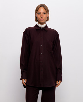 Victoria Beckham Burgundy wool shirt 1326WSH007515A