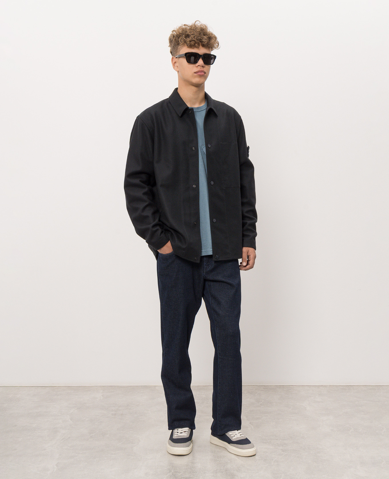 Blue jacket with wool Stone Island 2