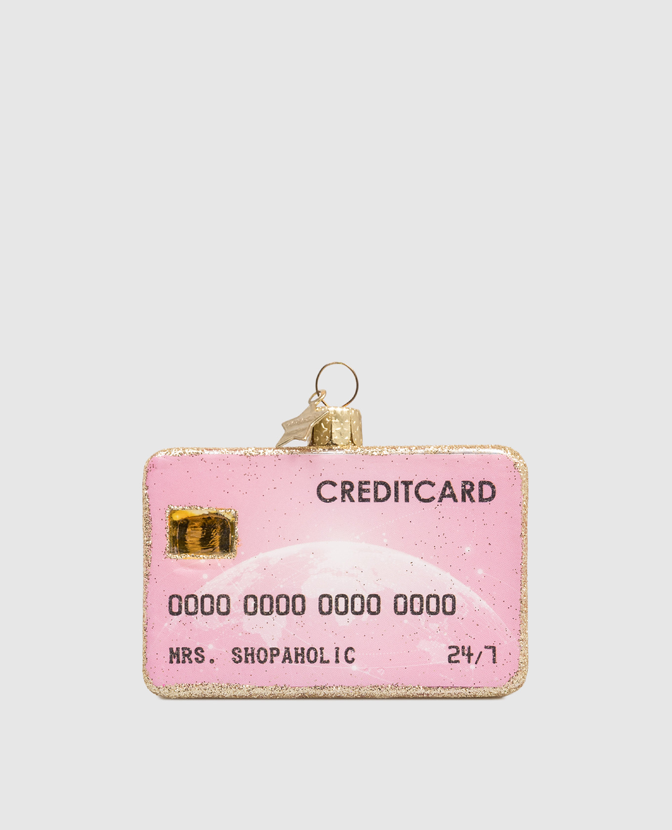 

Christmas tree toy Creditcard Vondels, Pink
